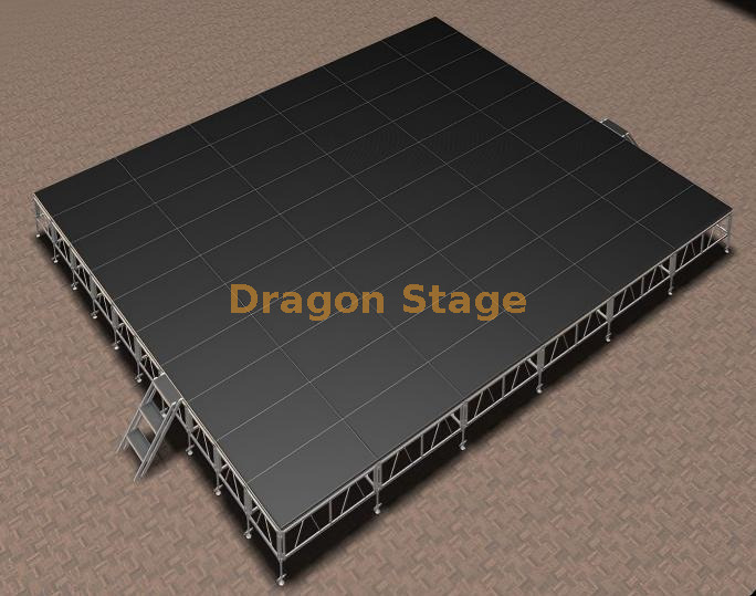 Event Skidproof Plywood Portable Stage Platform 12x10m with 2 Stairs