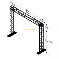 4x3m Aluminum Alloy Mobile Goalpost Truss System for LED Screens and Stage Lighting