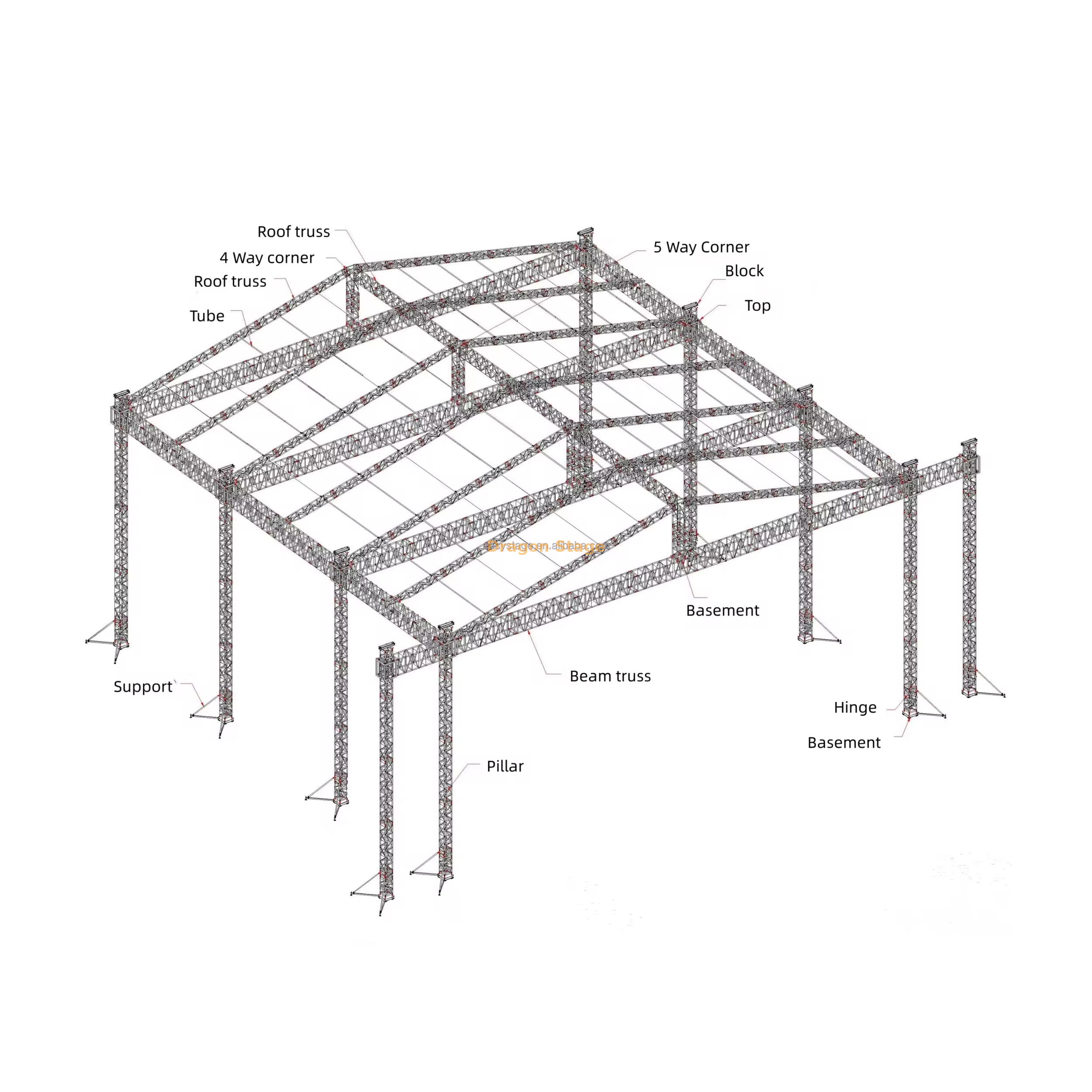 Outdoor Roof Truss Concert Stage 15x15x10m