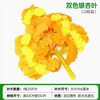Simulated Banyan Tree Leaves, Red Maple Leaves, Ginkgo Leaves, Shopping Mall Indoor Fake Branches, Five Fork Double Color Ginkgo Leaves, 12 Branches
