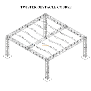 6x6x3m Obstacle Course Ninja Warrior Truss Frame