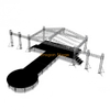 Square Aluminum Church Lighting Truss 14x12x6m with Wings of Led Screen 7m And Line Array 3m