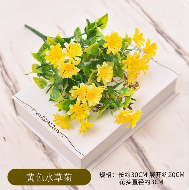 Sunflower Simulation Flower Ornament Sunflower Fake Flower Ornament Engineering Flower Plastic Yellow Daisy