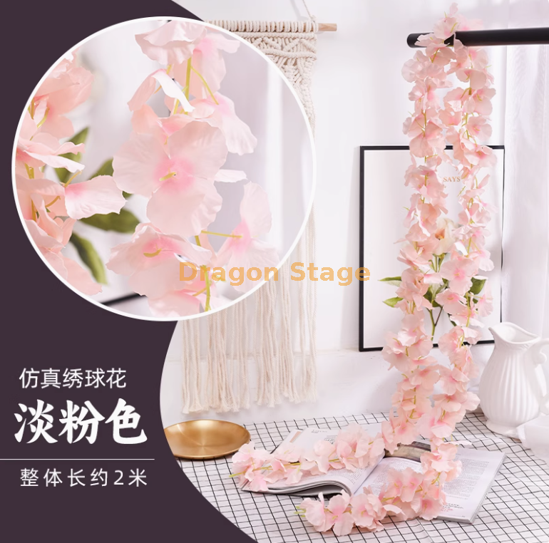 浅粉-安帝超密绣球花串1条