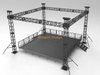 300x300mm Black Aluminum Bolt Truss Stage for Wedding 7x7x6m