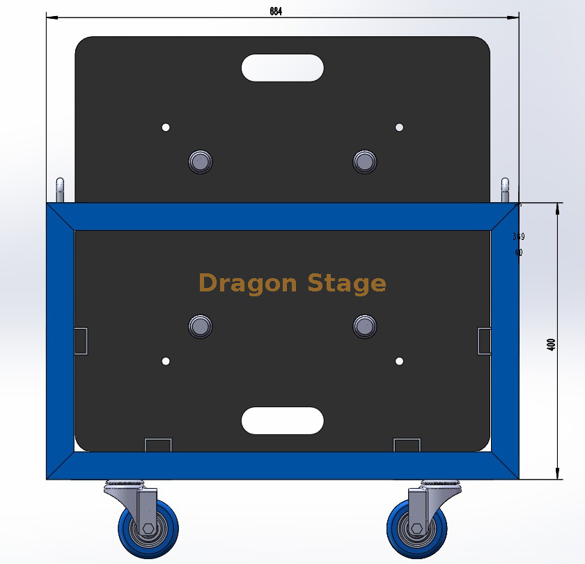Truss Base Plate Transport Cart for 4 &times; 600mm Bases (3)