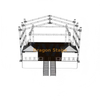 20x16m Heavy-Duty Peak Roof Truss Stage System with Backstage Rooms & Dressing Cabins (Aluminum Spigot Truss)