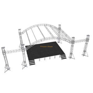 10x9x7m Curved Roof Aluminum Stage Truss System with Speaker Wings