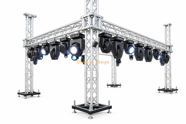 6x3x3m Aluminum Ground Support Lighting Truss System for Small Events