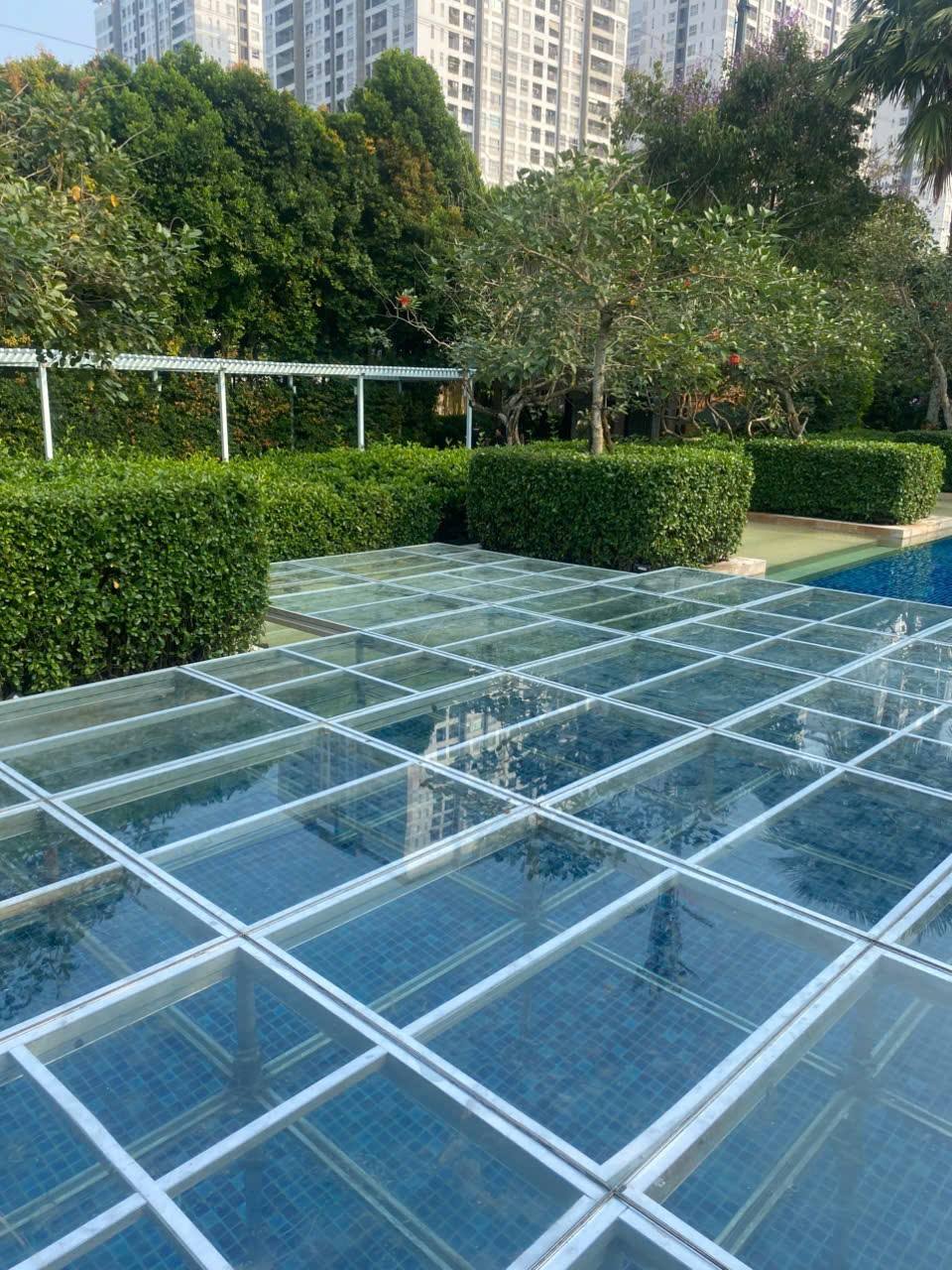 glass pool stage