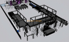 Elevated Dual-Level Modular Platform with Integrated Seating & Access Stairs 14x4.88x3m