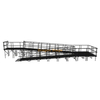 12.25x3.24m Switchback Modular Aluminum Stage Ramp with Landing and Dual Guardrails