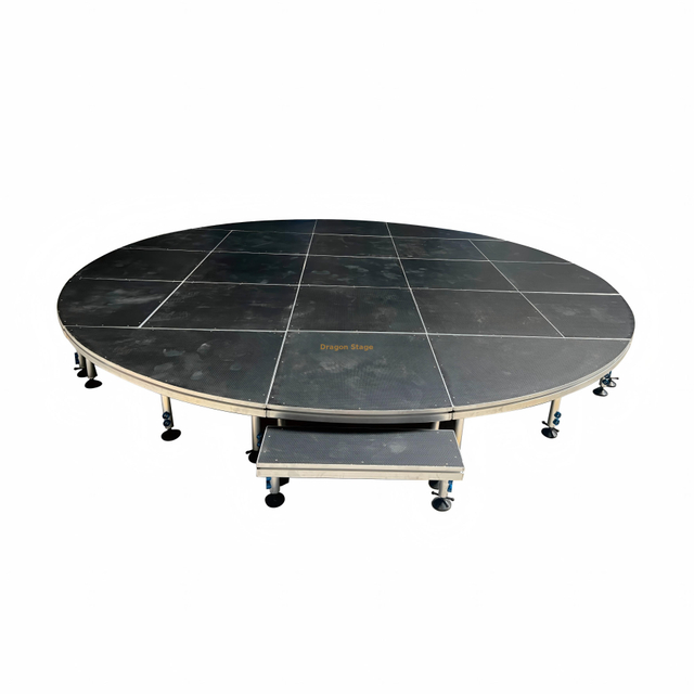 6m Round Portable Stage System with Adjustable Height (0.4-0.6m)