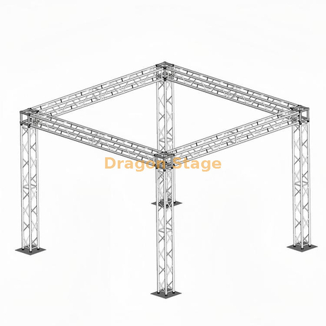 Aluminum Portable Dj Roof Truss Stage 4x4x3m