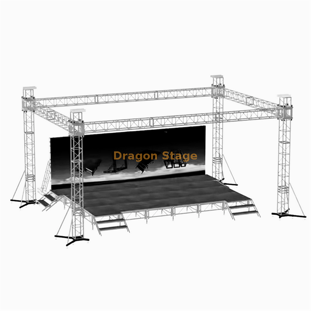 Aluminum Portable Lighting Stage Truss Manufacturers 9x6x4m