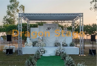 White aluminum wedding stage truss canopy for outdoor ceremony and reception events