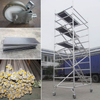 Portable Mobile Double scaffolding with step ladder