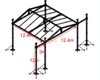 TUV Certificate 400mm Aluminium Mobile Spigot Assembling Stage Truss Roof Tower 12.4x12.4x12m