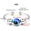 Rotating Spinning Adjustable Open Ring Jewelry Custom Bead Evil Eye Anxiety Ring Spinner