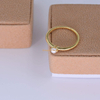 Minimalist Stacking Rings Jewelry Custom Gold Plated Tiny Freshwater Pearl Ring