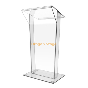 Plexiglass Acrylic Lectern Large Top Traditional Style Acrylic Pulpit, Podium And Lectern