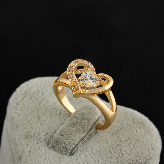24k Gold Hammered Engagement Ring