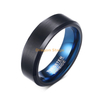 Philippine Class Wedding Tungsten Ring, Rainbow Blue Red Carbide Tungsten Ring