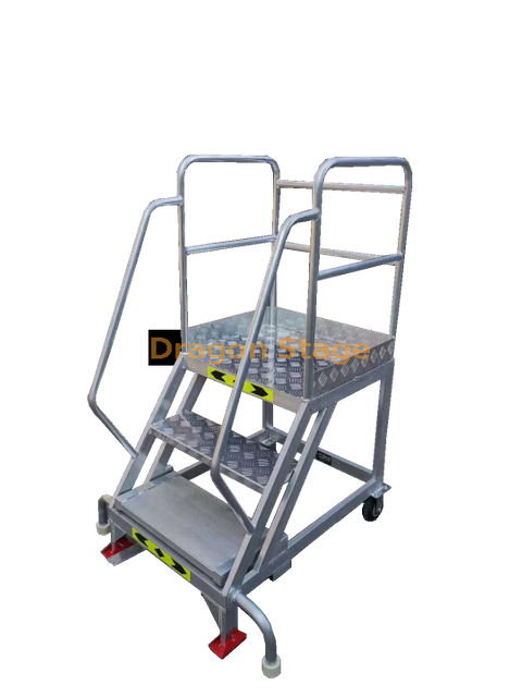 Aluminum Alloy Pedal Ladder Car Aluminum Alloy Mobile Climbing Platform Custom Platform Climbing Ladder