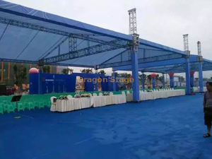 Aluminum Walkway Stage 16x5m with Pitched Roof Truss System for Outdoor Event Auditorium