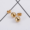 Woman Gypsy Young Girl Simple Design Rolled Solid Stud Small Gold Earring