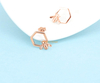 fashion women silver jewelry 925 earrings 18k gold plated simple cute hexagon hoop honey bee animal stud earrings
