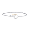 women fashion jewelry gold plated adjustable chain custom charm zircon 925 sterling silver infinity heart bracelet