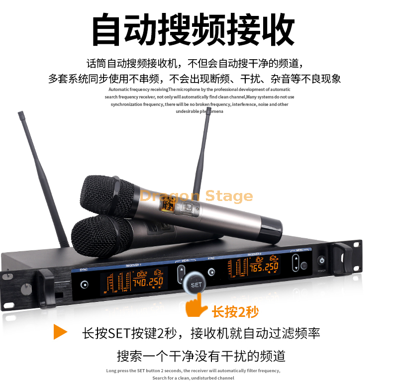 details of Professional outdoor stage performance wedding one to two wireless microphone home conference KTV home microphone (4)