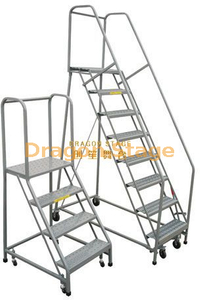 Aluminum Mobile Step Ladder Cart for Warehouse