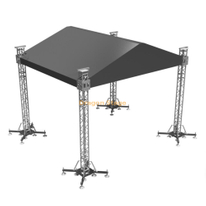 Aluminum Square Outdoor Event Concert Truss System 20x15x8m with Modular Stage 17.08x13.42m Height 1.2-2m