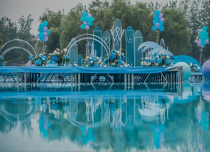 Evening Party Clear Stage for Swimming Pool