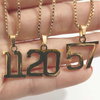 Stainless Steel Necklace Personalized Number Date Custom Pedant Gold Necklaces