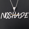 Cheap Custom Name Plate Necklace Full CZ Stones Personalized Hip Hop Ice Out Jewelry