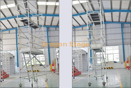 single Movable Portable Aluminium Scaffolding for Wind Turbine Maintenance Platform