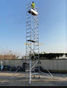 Outdoor Single Width Aluminum Ladder Frame Scaffolding for Sale 