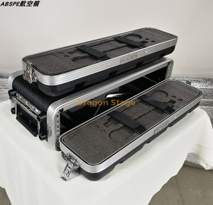 ABS 2U210 Trolley Case with Wheels 19inch Audio Power Amplifier Equipment Cabinet 