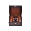 Deluxe Brown Glossy MDF Glossy Wooden Watch Box With Pu Leather Pillow