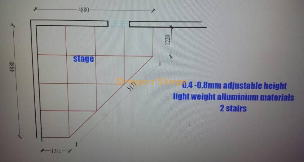 Custom Catwalk Portable Outdoor T Concert Stage for Sale