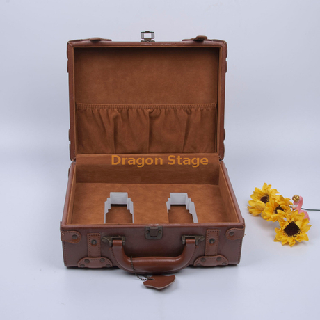 Luxury Custom Brown Leather Large Perfume Vip Leather Boxes For Gift