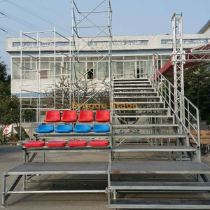 Permanent Stands Metal Structural Outdoor Bleacher Grandstand Environmental Bleachers with Plastic Seats