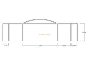 Custom Music Audio Roof Circular Lighting Truss 12x7x6m 