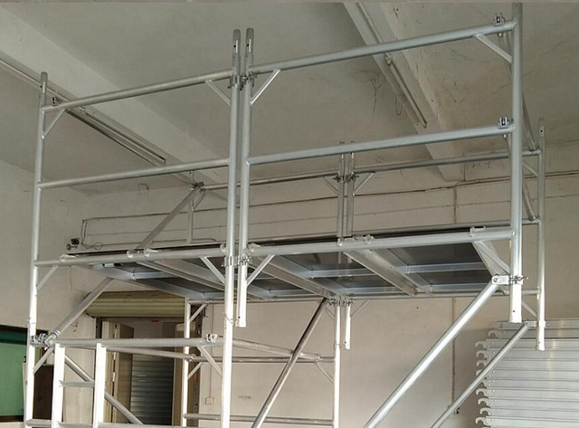 aluminum cantilever scaffold ladder