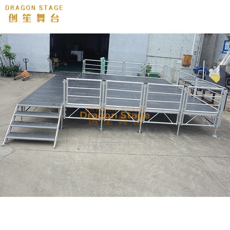 Outdoor Aluminum Church Events Stage Design 9.76x9.76m with Handrails