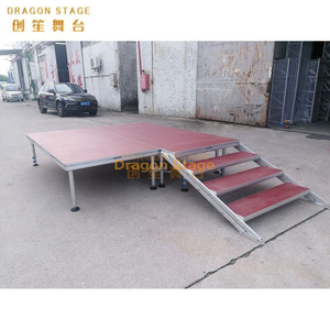 Aluminum Portable Quick Stage Platforms 8ft X 8ft with Four Legs Adjustable Height 0.4-0.6m