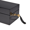 Black Piano Lacquer Custom Luxury wooden Perfume Bottle Box Packaging Gift Boxes With Key Lock